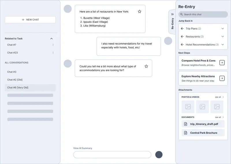 Round 2: next steps moved into the chat input